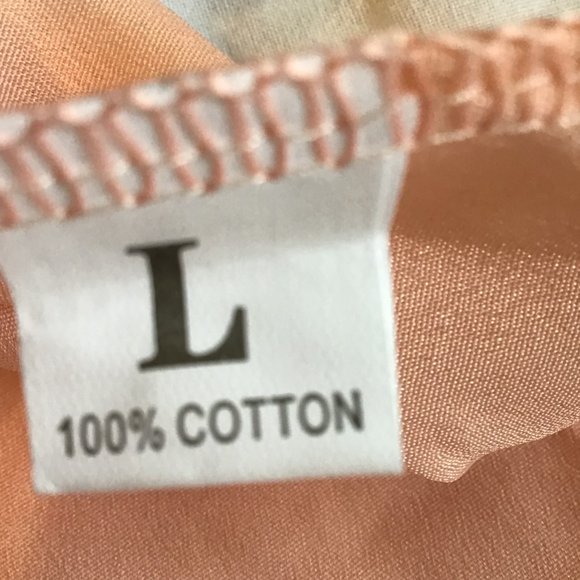 Eyelet Lace Peach Romper Dress with Cap Sleeves - Picture 9 of 10